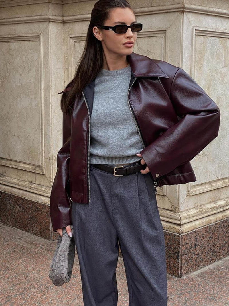 Mira - Elegante Leren Jas