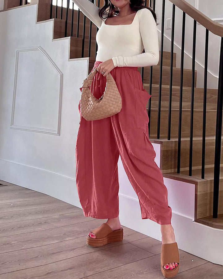 Casual Losse Rechte Pijpen Broek