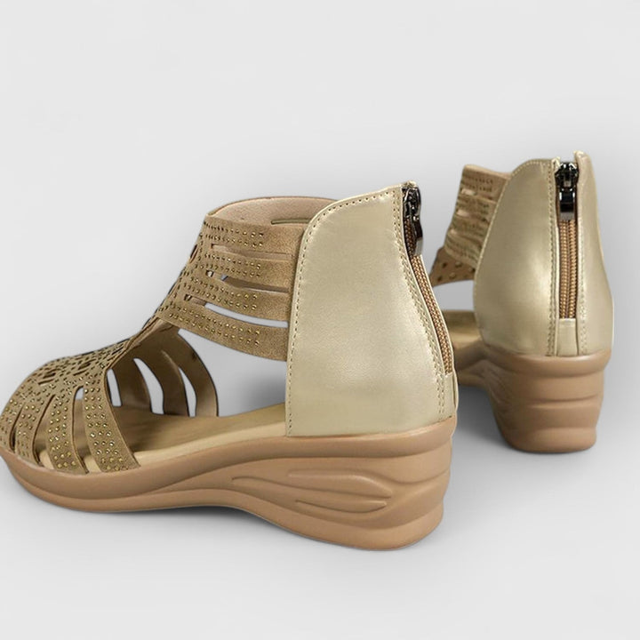 Mirone™ | Stunning Wedge Rhinestone Gladiator Sandals
