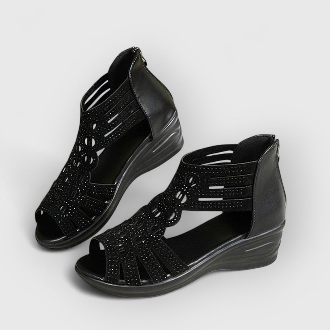Mirone™ | Stunning Wedge Rhinestone Gladiator Sandals