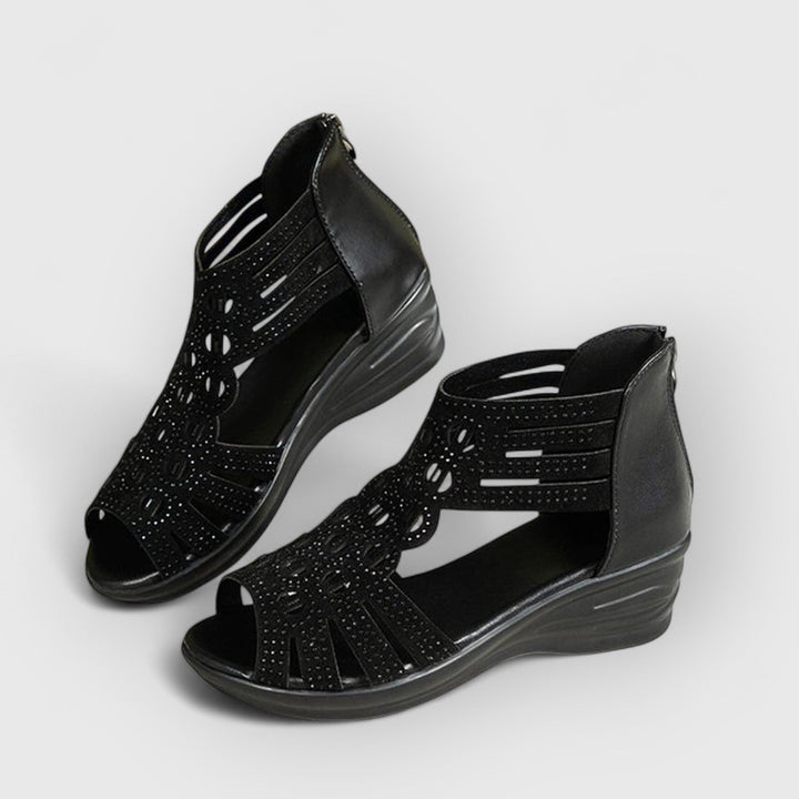 Mirone™ | Stunning Wedge Rhinestone Gladiator Sandals