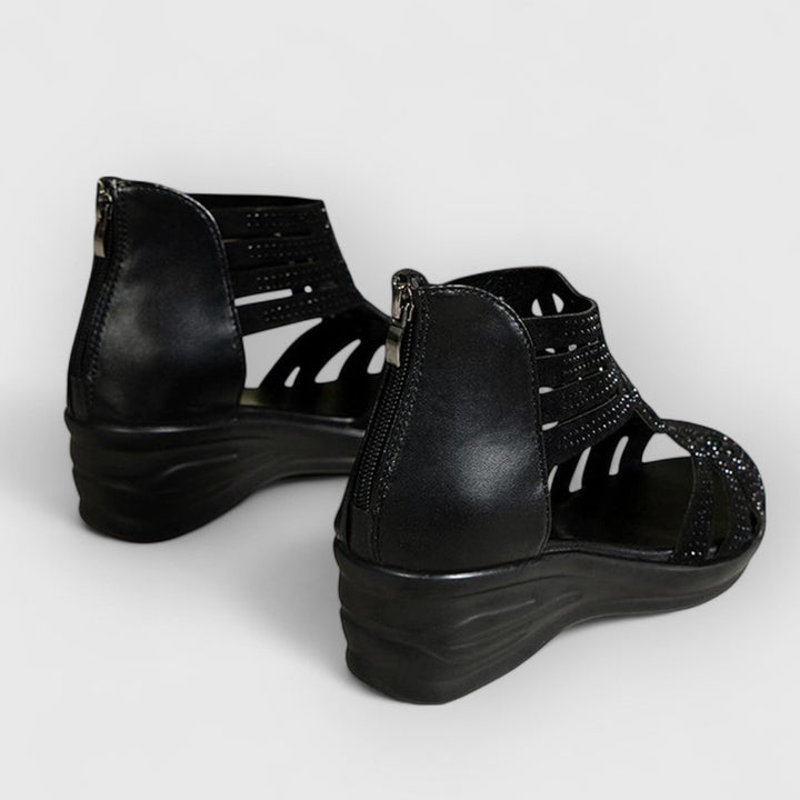 Mirone™ | Stunning Wedge Rhinestone Gladiator Sandals